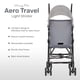 thumbnail image 2 of Dream On Me Aero Travel Cochecito ligero con paraguas, fácil de plegar y transportar, toldo ajustable y extraíble, 2 of 5