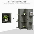 thumbnail image 4 of HOMCOM 4-Panel Privacy Screen with Storage Shelf Foldable Design Grey, 4 of 10