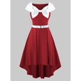 thumbnail image 1 of Más el tamaño del Bowknot del collar la línea vestido Rosegal Vestidos casuales de talla grande, 1 of 5