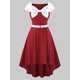 thumbnail image 1 of Más el tamaño del Bowknot del collar la línea vestido Rosegal Vestidos casuales de talla grande, 1 of 5