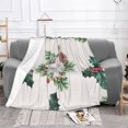 thumbnail image 2 of XMXT Flannel Throw Blanket for Couch, Merry Christmas Bird Watercolor Bed Sofa Decor Blankets for Home Bedroom, 50 x 40 inches, 2 of 9