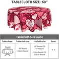 thumbnail image 3 of Valentine''s Day Table Cloth Red Pink Love Hearts Flower Valentines Tablecloth Round 60 Inch Holiday Pink Washable Table Cover for Home Party Kitchen Dinning Wedding Anniversary Birthday Decor, 3 of 6
