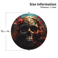 thumbnail image 2 of Picia Artistic Flower Butterfly Skull Printed Leather Coasters for Drinks, 4" Drink Coasters Set of 4 for Tabletop Protection, Handmade Luxurious Home Décor and Housewarming Gift -Round Shape, 2 of 6