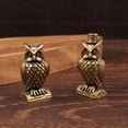 thumbnail image 6 of Brass Figurines Owl Statues Shelf Decors Accent Owl Decorative Objects Tabletop Centerpieces for Home Decors, 6 of 8