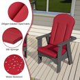 thumbnail image 4 of Pellebant High-Back Adirondack Chair Cushions, 50"x20"x2.5", Outdoor/Indoor Patio Cushions with Ties, Water-Resistant, Fade-Resistant, Comfortable Foam Padding (Cherry Red), 4 of 7