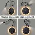 thumbnail image 2 of Adjustable LED Wall Light with USB Charging Port, 3W 3000K + 8W 6000K, Black, for Bedroom Ambiance, 2 of 5