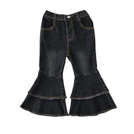 

Child Kids Toddler Baby Girls Denim Bell Bottoms Pants Trousers Leggings Jeans Outfits Clothes