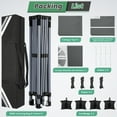 thumbnail image 5 of Hoteel Canopy 10x10 Pop Up Canopy Tent 1-Button Push Easy up Outdoor Canopy Instant Portable Commercial Shelter Waterproof UPF50+ Gazebo with Reflective Strip, Air Vent & 4 Sandbags, Gray, 5 of 8
