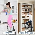 thumbnail image 7 of 2 Step Ladder, Foldable Lightweight Step Stool, Anti-Slip Pedal, Rubber Handle, Automatic lock, Ladder for Home Kitchen, Living room, Office, 7 of 7