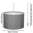 thumbnail image 3 of CY5O5ee Hanging Lamps Fabric Shade Pendant Light with Plug In Cord Farmhouse Vintage Hanging Lamps for Dining Room Bedroom Living Room Decor, 3 of 5