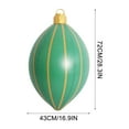 thumbnail image 7 of Inflatable Green Stripe Christmas Ball PVC Blow-Up Decoration for Outdoor Indoor Holiday Festive Ornament, 7 of 7