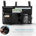 thumbnail image 4 of Bunk Bed Organizer, Bedside Caddy Hanging Bed Organizer Storage Bag 8 Pockets, for College Dorm Rooms Bed, Hospital Bed, Baby Bed Rails, 600D Oxford Cloth (Black), 4 of 6