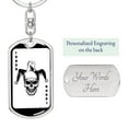 thumbnail image 2 of Scary Playing Card Joker Keychain Dog Tag Stainless Steel or 18k Gold Finish, 2 of 16