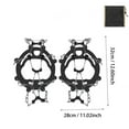 thumbnail image 2 of Ice Cleats for Boots and Shoes, Stainless Steel Spikes Traction Cleats for Walking on Snow and Ice, Universal Anti-Slip Crampons for Hiking, Jogging, and Climbing with Storage Bag, 2 of 4