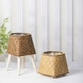 thumbnail image 4 of SDFGTstore Portable Plastic and Wood Planter Easy to Use Wicker Styles Planter Realistic Flowerpots for Various Environment, 4 of 12