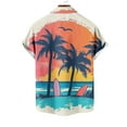 thumbnail image 6 of ZCFZJW 3D Novelty Print Hawaiian Shirts for Men Trendy Summer Tropical Palm Tree Beach Vacation Collared Tees Shirt Lightweight Regular Fit Cotton T-Shirts Tops Multicolor#24 S, 6 of 6