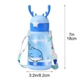 thumbnail image 3 of Botella de agua con forma de cuerno de ciervo y pajita | Taza con diseño de cuerno de ciervo para adultos y niños | Vaso térmico portátil a prueba de fugas, 3 of 6