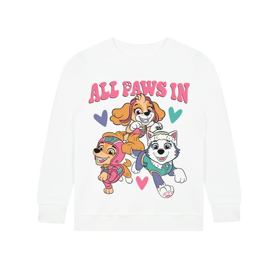 PAW Patrol Girls Everest, Liberty And Skye Sweater White Sizes 4-8
