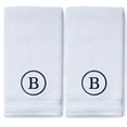 thumbnail image 3 of Monogrammed Hand Towels for Bathroom Kitchen Makeup | Personalized Gift for Wedding-Bridal | Classic Font Custom Luxury Turkish Towel | Spa Collection, Oversized, 16 X 30 Inch, Set of 2, 3 of 3
