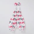 thumbnail image 2 of Odeerbi Baby Girls Boys Clothes Baby Rompers Toddler Floral Romper Bodysuit Jumpsuit+Headb Set Outfit, 2 of 9