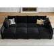 HONBAY Canapé-lit Sectionnel Convertible en Velours avec Rangement pour Salon, Noir – image 1 sur 7
