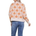 thumbnail image 3 of INSPIRE CHIC Women's Sweater Floral Print Open Front Cardigan  V Neck Button Down Long Sleeve Knit Sweater S Apricot, 3 of 6