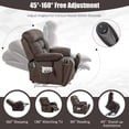 thumbnail image 6 of SYNGAR Large Power Lift Recliner with Massage and Heat, Oversized Wide with Hidden Cup Holders and Side Pockets, Ergonomic Lounge Chair for Home Theater Living Room, Remote Control, Dark Brown, 6 of 13