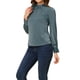thumbnail image 4 of CAMISA DE SATÉN ELEGANTE PARA MUJERES INSPIRADA CHIC CON LAZO PARA OFICINA BLUSAS TOPS AZUL GRIS S, 4 of 6