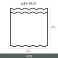 thumbnail image 4 of mDesign Waffle Knit Shower Curtain - Long Cotton Blend Bathroom Shower Curtain - Spa Quality, Luxury, Solid Color Cloth Shower Curtains for Bathroom - Hyde Collection, 72" x 84", Black, 4 of 8