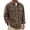 Brown, variant on Guluxicc Corduroy Jackets for Men Button Down Collared Long Sleeve Solid Jackets with Double Flap Pockets Fall Winter Casual Work Jackets