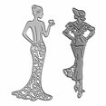 thumbnail image 1 of Plantillas de corte HGSALK, 2 piezas, vestido de dama, acero al carbono, 1 of 7