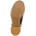 thumbnail image 4 of LUCKY BRAND Womens Black Padded Delmie Round Toe Stacked Heel Buckle Leather Slingback Sandal 6.5 M, 4 of 4