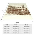 thumbnail image 3 of Rateoe Train Print Fuzzy Fleece Throw Blanket Extra Large,Super Soft,Fluffy and Warm Blankets for Couch,Bed,All Season Use (60"x50"), 3 of 8