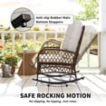 thumbnail image 4 of Outsunny Rattan Rocking Chair with Soft Cushion for Garden, Light Mix Brown, 4 of 10
