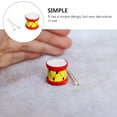 thumbnail image 4 of GOOHOCHY 1 juego de mini tambor con baquetas Mini accesorios de la casa Adorno de micro tambor, 4 of 8