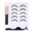 thumbnail image 1 of Juego de 5 pares de pestañas magnéticas negras para extensión de pestañas, herramienta de maquillaje práctica y fácil de usar., 1 of 7