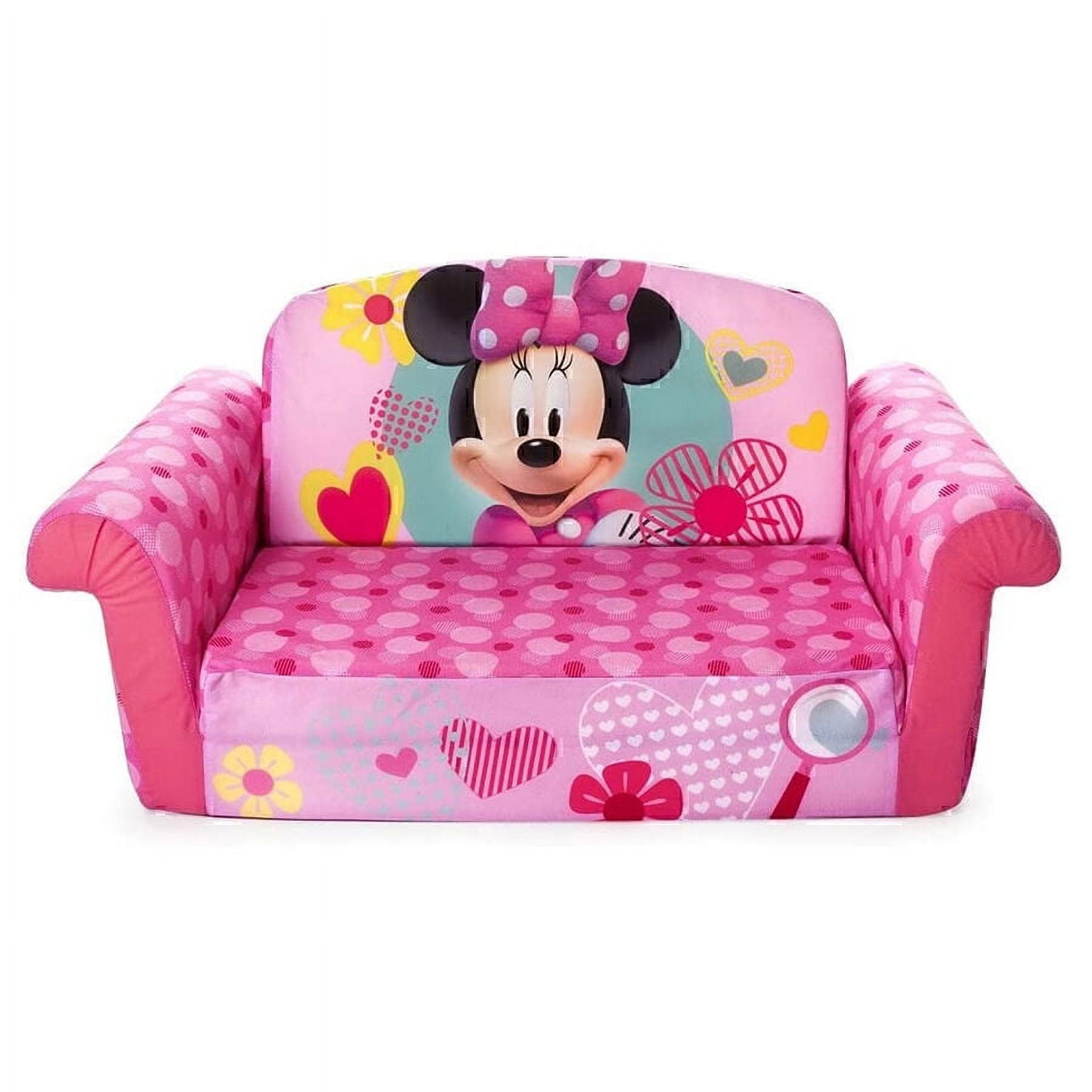 Marshmallow Furniture Kids 2 in 1 Flip Open Foam Sofa Bed Mickey Mouse Disney Couch Toddler Character Walmart