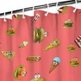 thumbnail image 4 of Ice Cream Dessert Pattern Shower Curtain - Colorful Sweet Treats Waterproof Bathroom Curtain with Hooks, 36x72 Inch Fade-Resistant Quick-Dry Machine Washable Hotel Style, 4 of 5