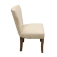 thumbnail image 6 of Jill 22" Mid-Century Linen Fabric/Solid Wood Side Chair in Ivory - Set of 2, 6 of 8