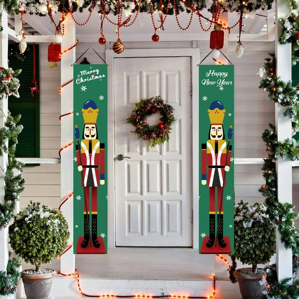 New year's eve Christmas Decoration Banner - Merry Christmas Happy New Year Outdoor Yard Decor - Xmas Garden