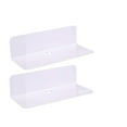 thumbnail image 3 of deevoka Acrylic Floating Shelves Adhesive Decoration for Bathroom Office Living Room White, 3 of 9