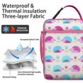 thumbnail image 2 of Hedgehog Insulated Lunch Bag Box Teen Reusable Lunch Bag with Side Pocket Portable Lunch Bag School Travel, 2 of 6