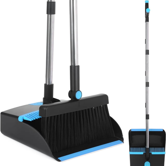 Clearance With Dustpan Combo Set And Dustpan Set For Home Kitchen For Sweeping Indoor Outdoor Dust Pan With Long Handle With Dustpan For Lobby Floor Cleani