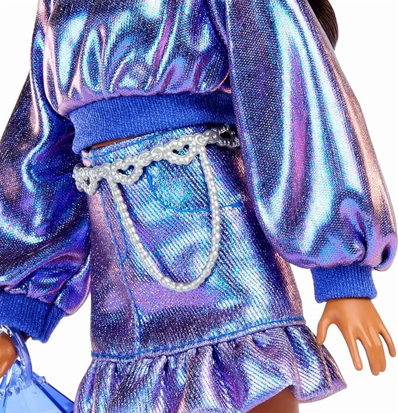 Barbie Deluxe Style Fashion Doll #7 in Metallic Blue Top and Skirt Toy New w Box