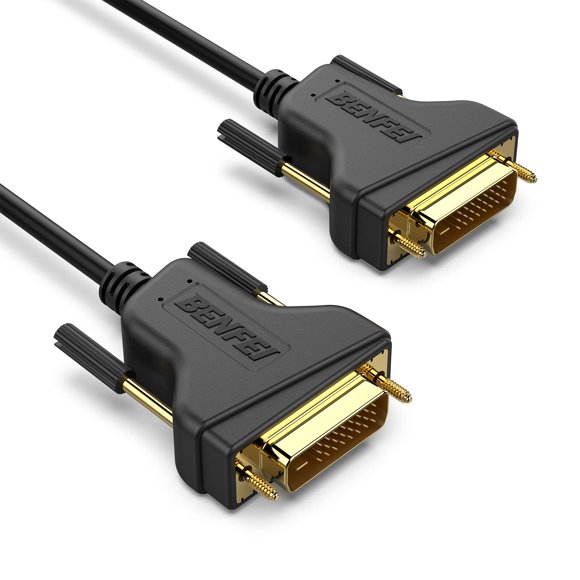 BENFEI DVI to DVI Cable 1.8 Meter DVI-D 24+1 Gold Plated Cable Dual Link Support High Resolution 2560x1600 for Gaming DVD Laptop HDTV