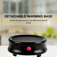 thumbnail image 6 of OVENTE Electric Gravy Boat Warmer with Ceramic Pot and Lid, Detachable Warming Base and Easy-Pour Spout, 13.5 Ounce Ideal for Small Parties, Entertaining, Thanksgiving and Holiday, Black FW024589B, 6 of 8