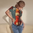 thumbnail image 3 of Kdxio Combinaison à Manches Courtes pour Femmes Col Rond Modal Doux Confortable Ajustement Aguichant Haut-Petit, 3 of 7