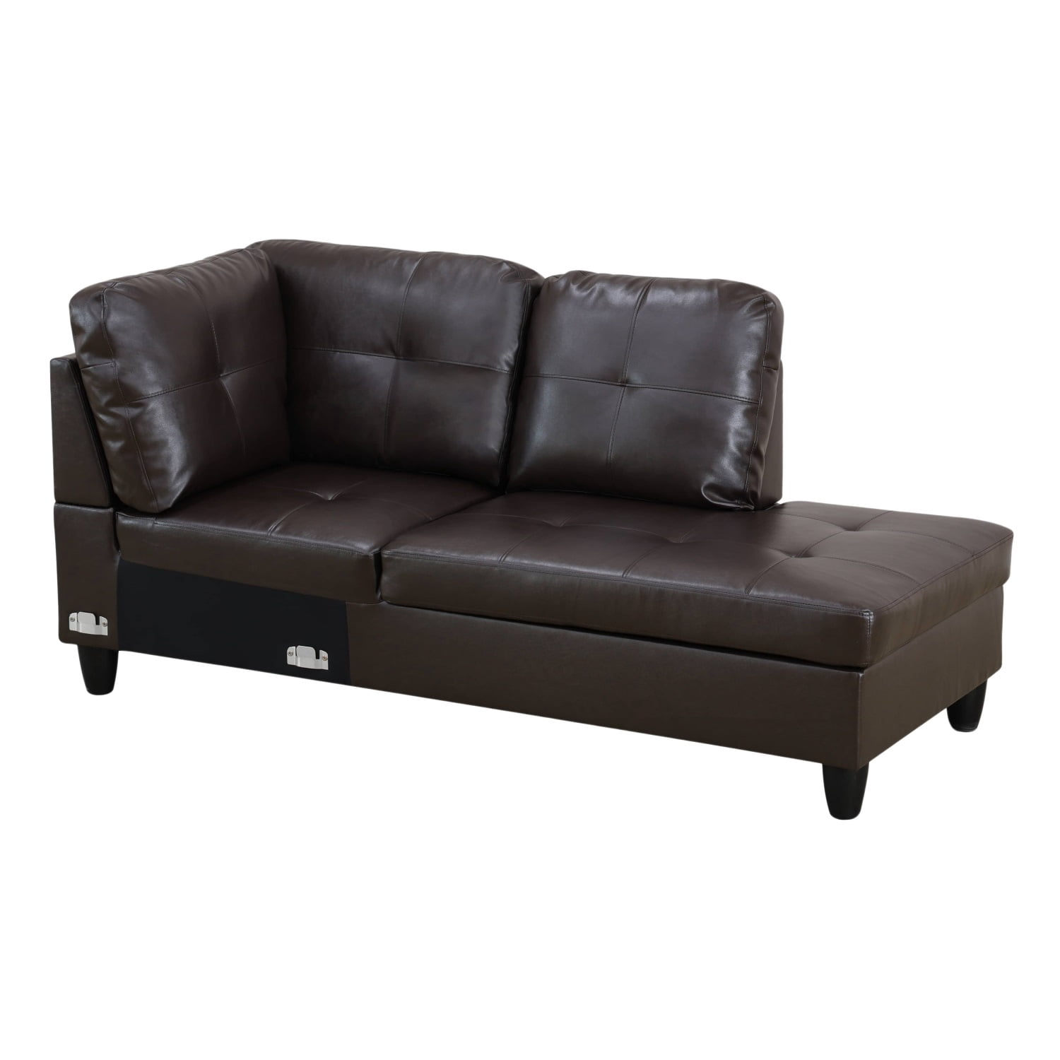 Hommoo Sofa Set, Faux Leather 2-Piece Couch Living Room Sofa Set, Brown