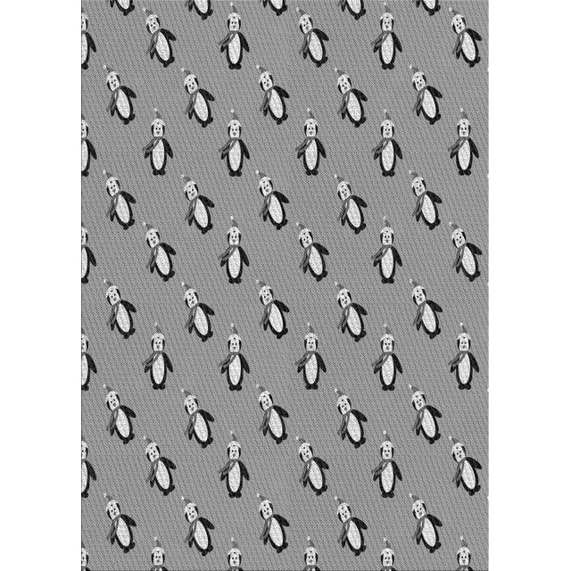Ahgly Company Machine Washable Indoor Rectangle Transitional Gray Cloud Gray Area Rugs, 5' x 7'