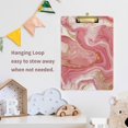 thumbnail image 5 of FMSHPON Fluid Marble Coral Gold Clipboard Hardboard Wood Nursing Clip Board and Pull for Standard A4 Letter 13x9 inches, 5 of 5